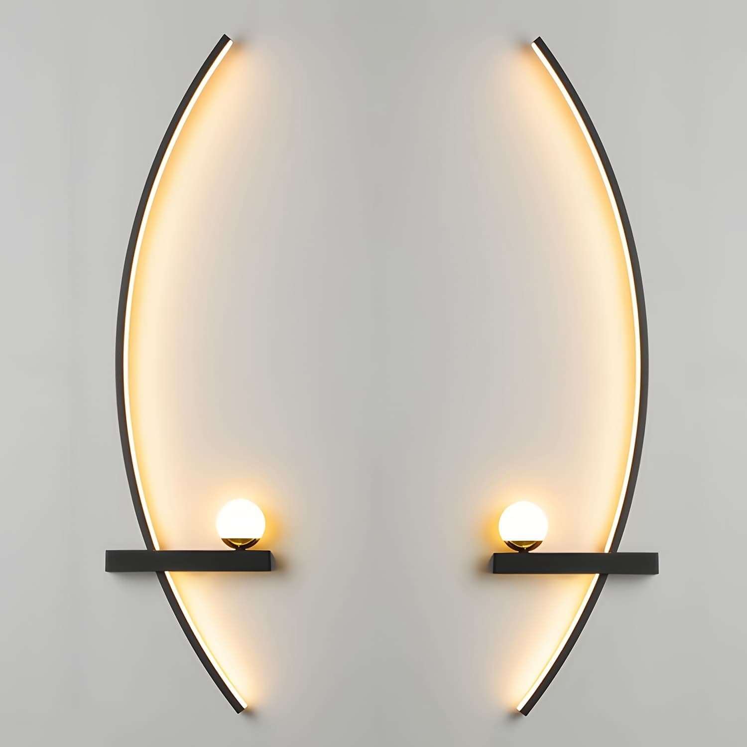 TEMU 2 Pack Modern Bedroom Wall Light 3 Color Temperature Change Led Black Wall Sconces For Living Room 85 Cm Linear Wall Lamp Lighting Indoor Warm Light Wall Lighting Fixtures