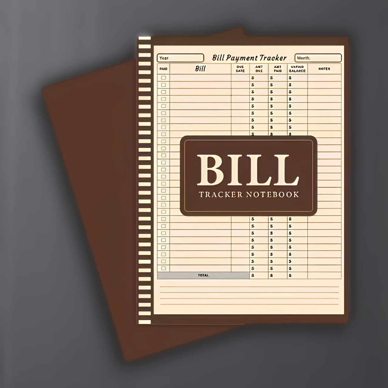 TEMU Spiral-bound Notebook For Tracking - A Monthly Expense Organizer And Budget Planner For Adults, Featuring Payment . This Durable Ledger Is Perfect For Use