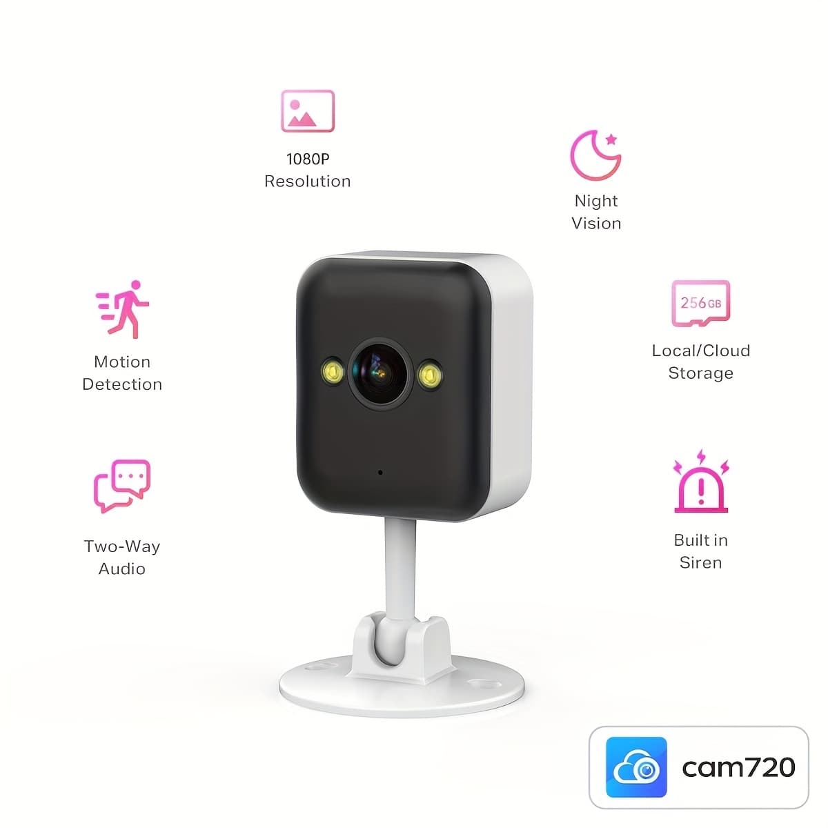 TEMU 1080p Fhd Wireless Network Surveillance Camera, Night Vision, Voice Callmotion Detection, Built-in Ap Hotspot, Can Without Internet, Ofchildren, Elderly And Pets Safety Surveillance Camera