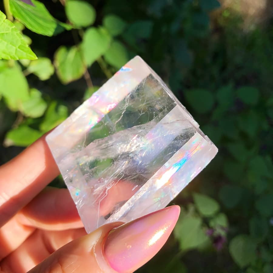 TEMU 30g/60g/80g/170g Brazilian Optical Cube, Iceland Spar Crystal, Clear Iceland Spar , Natural Optical Cubes, Stone, Home Decoration, Holiday Gifts