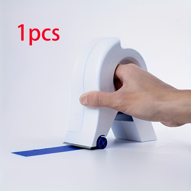 TEMU 1pc Masking Tape Dispenser, Durable Abs, Portable And Easy To Grip, Ideal For Domestic And Industrial Use, No Battery Required, Suitable For Tailors And