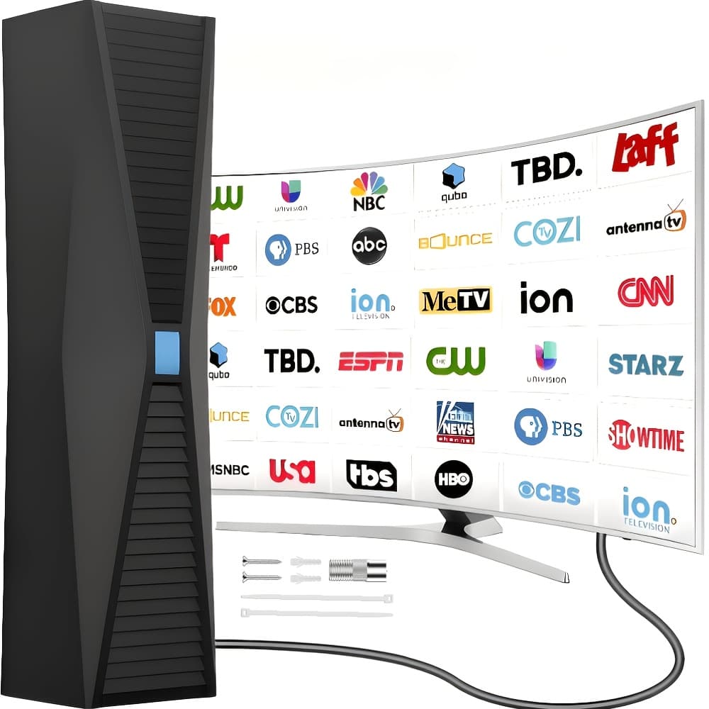 TEMU Smart Tv Antenna For Local Channels, Indoor Hdtv Antenna Long Distance Reception, Compatible With All Smart/hdtvs & Older Tvs, Supports 4k 1080p Hd Vhf Uhf.