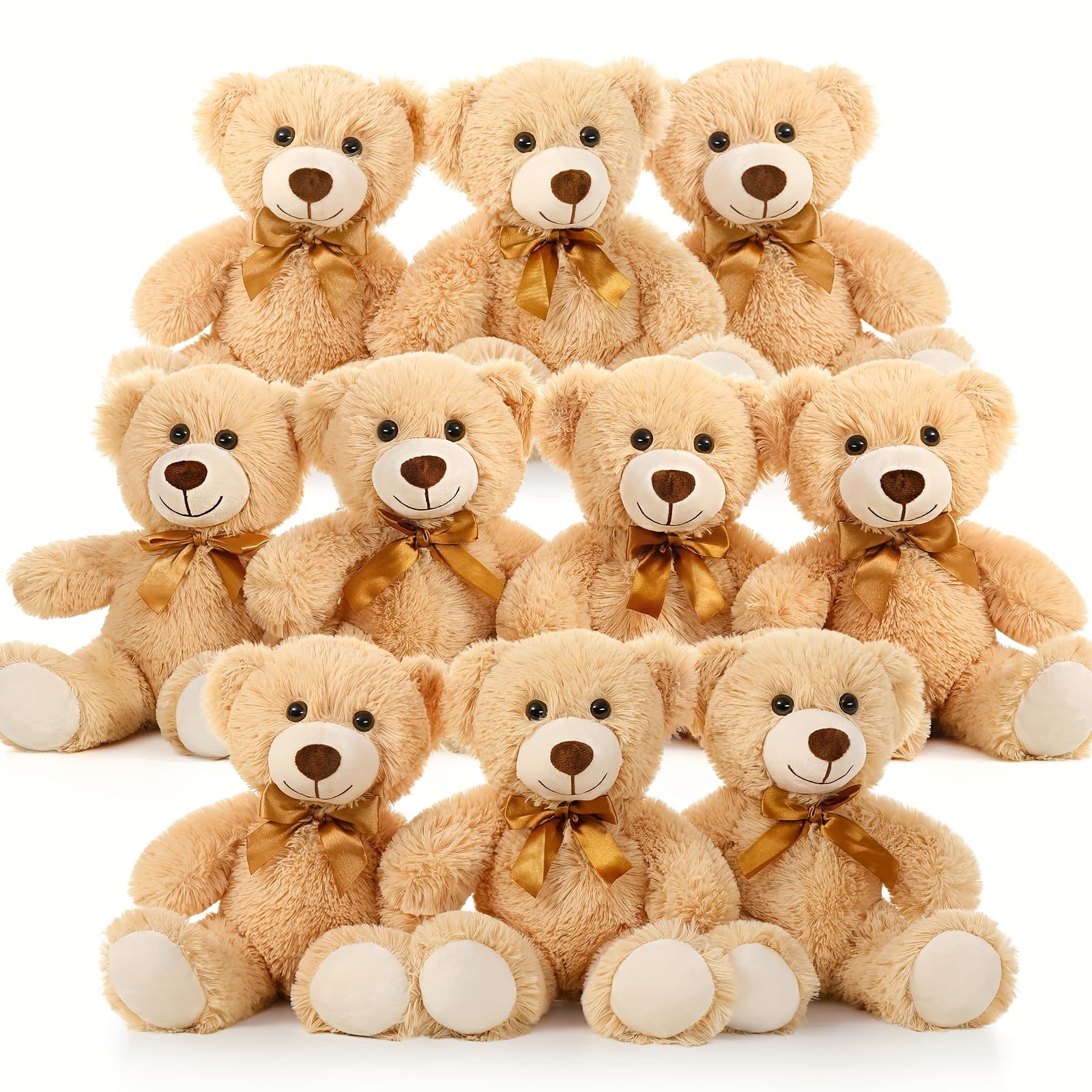 TEMU Set Of 8 Teddy For Children, 11 Inches Tall, Ideal For Baby Shower Decorations And Gifts, In Bulk For Party Favors