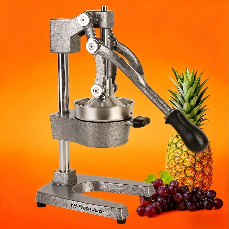 TEMU Hand Press Juicer Machine, Manual Orange Juicer And Professional Citrus Juicer For Orange Juice Pom Juice, Commercial Lemon Squeezer, Easy To Clean, Gray