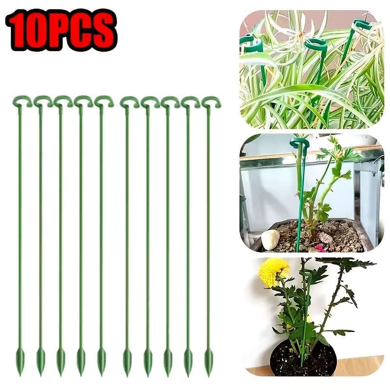 TEMU 10-pack Potted Plant Support Stakes – Increases The Height Of Plant Support Frames, Suitable For Flower Vine Climbing Frames, , And Indoor/outdoor Potted Plant Support Posts