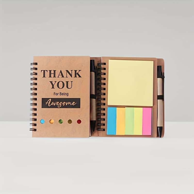 TEMU Spiral Inspiration Notebook, Thank You Gift, Employee Appreciation Gift, Comes With Sticky Notes,