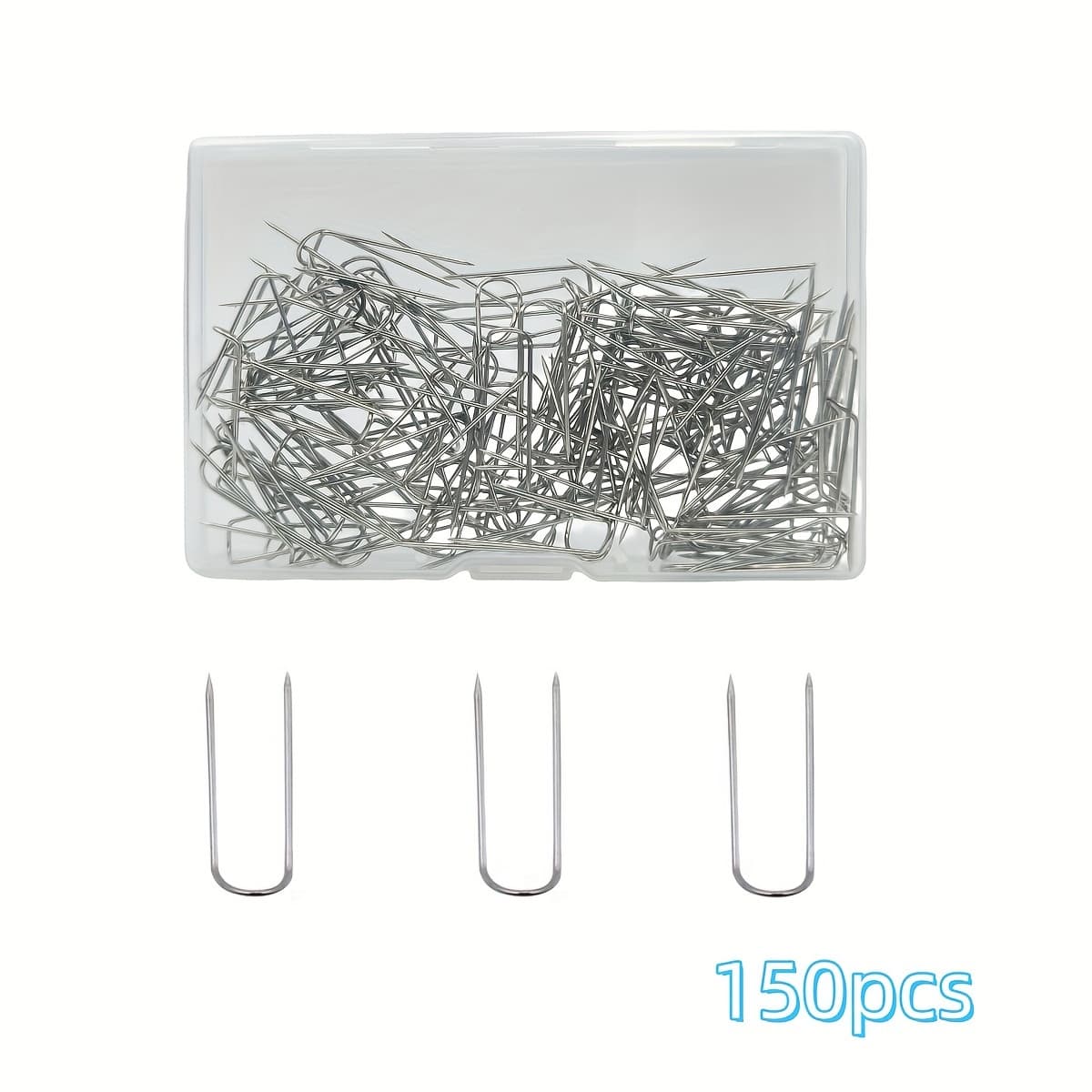 TEMU 150/300/1000pcs Of Flower Arrangement Needles, Pins, U-shaped Pins, Used For Handmade Small Item Positioning, Fixing Needles, Length 2.3cm