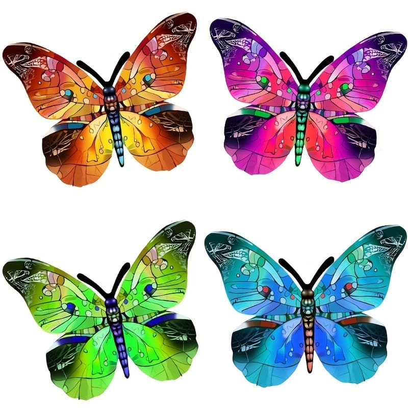 TEMU [2.5d] 4pcs/set Vibrant Wall Art - Artistic Outdoor Wall Decorion For Gardens, Homes & Events - Durable, Versatile & -spring And Summer Decoration|a Perfect Gift Idea For Any Occasion