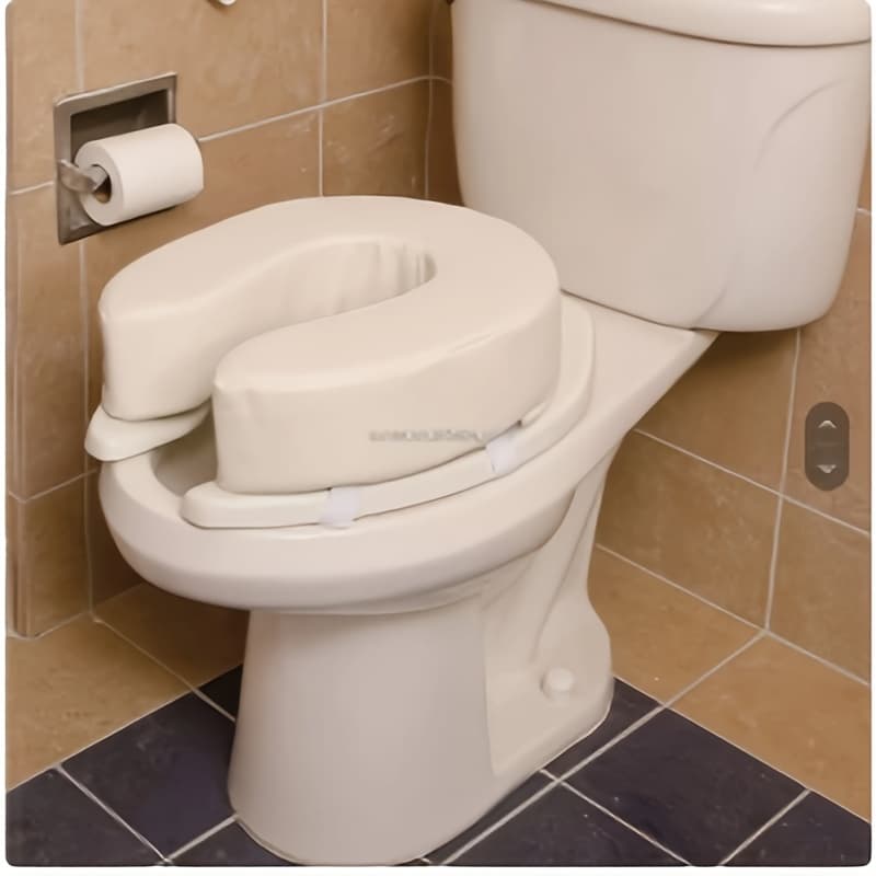TEMU Toilet Lift Pad - Adds4 Inches (about 10cm) To Universal - Sturdy Raises Toilet Lid With High-density Foam For Increased And Height. Essential For Pregnant Women After Surgery ()