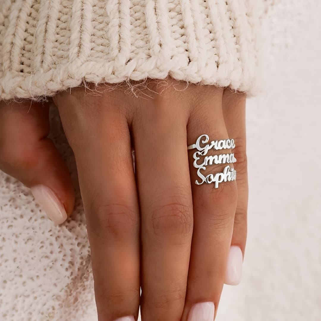 TEMU A Custom Multiple Ring, Easy But Elegant And Classic, Suitable For Everyday Wear, Gift