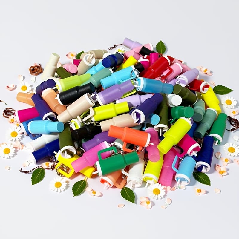 TEMU 115pcs Keychain Set For Lipstick, Decorations & Small Items - Christmas Stocking Stuffer, Perfect Gift For Backpacks & Car Keys, Ideal For Birthdays/christmas, Gym & Travel Essential