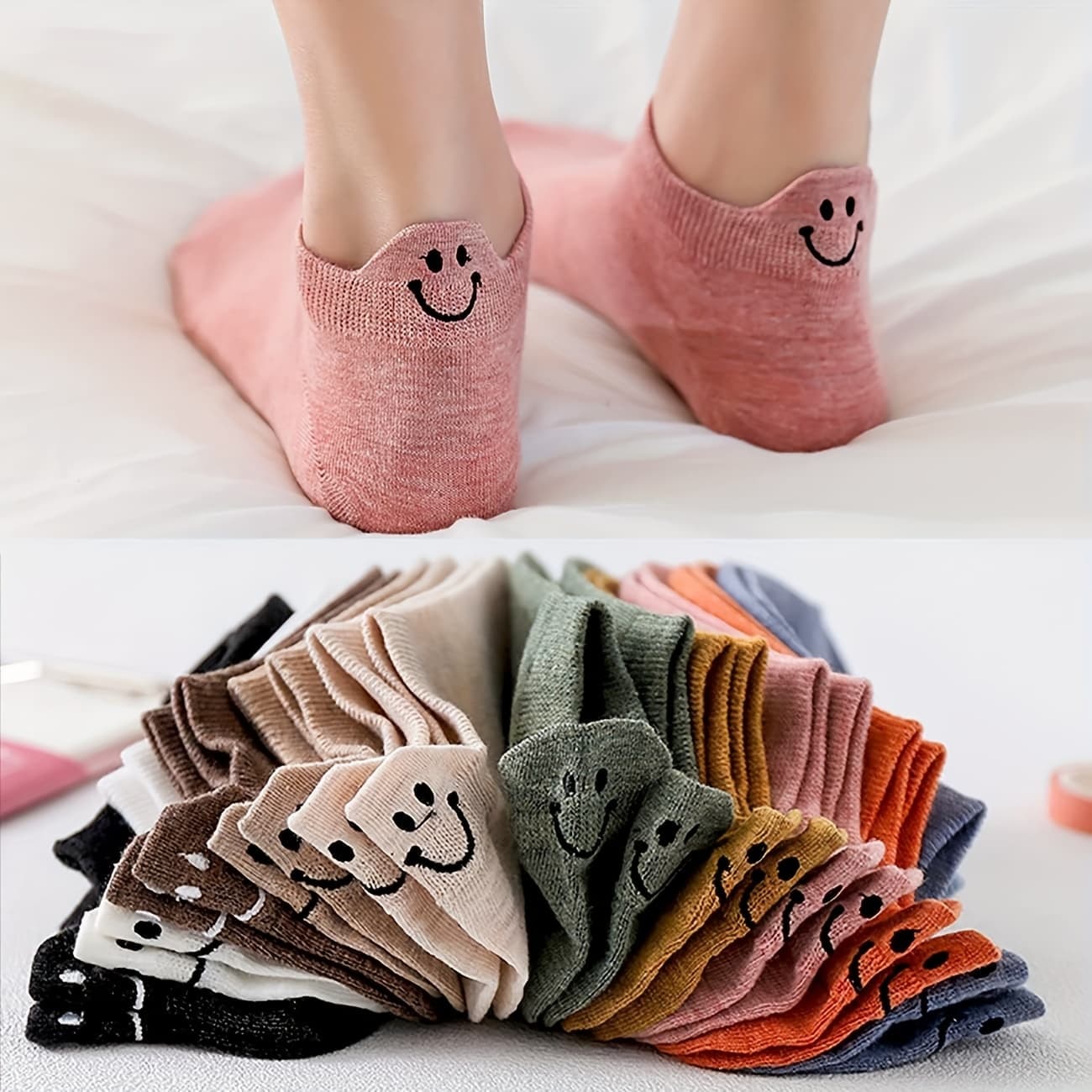 TEMU 10 Pairs Socks Elastic Ankle Length Socks Aesthetic Socks Cute Socks Lightweight Low Cut Socks For Women
