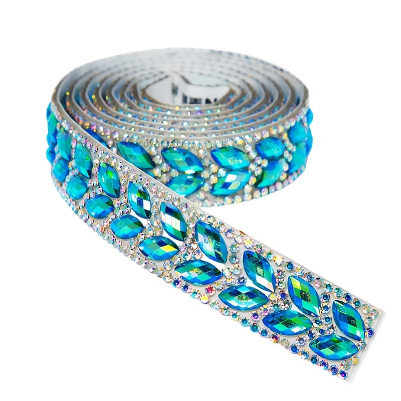 TEMU Colorful Self-adhesive , Oval Water Drill Stickers, Self-adhesive Shiny Marquise Crystal Decorative Strips, Suitable For Handmade Gifts, Hats, Clothing, And Party Decorations
