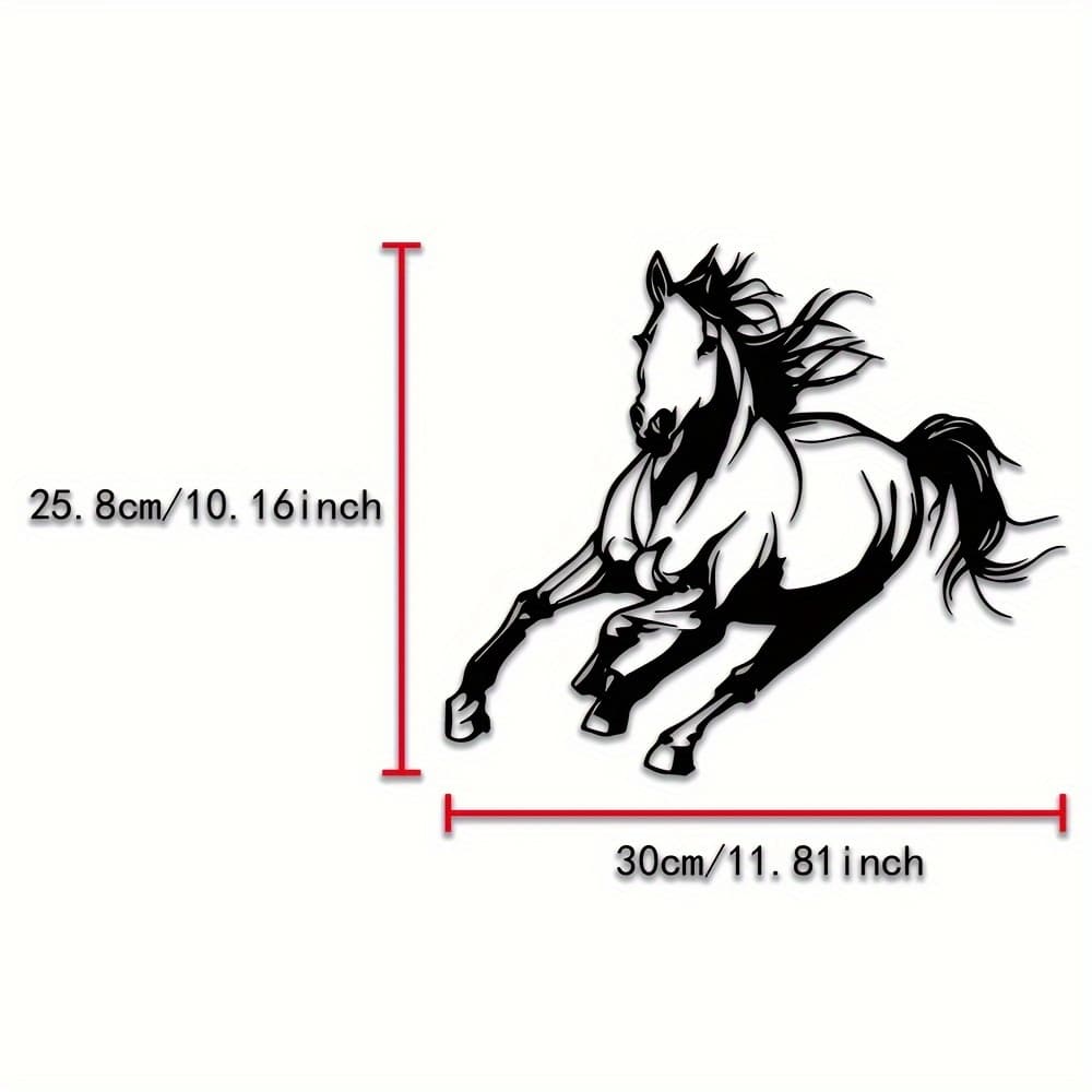 TEMU Horse Iron Wall Decor - Animal Theme Home Office Front, Indoor/outdoor Metal Hanging Ornament, Horizontal Orientation, No Power Required, Featherless - Ideal For Horse Enthusiasts