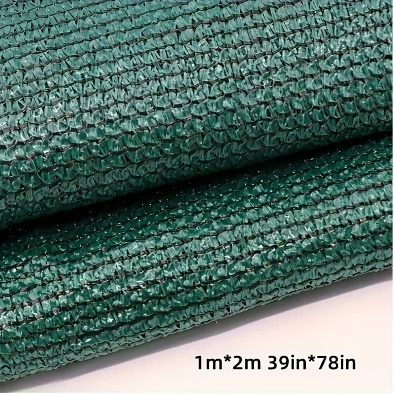 TEMU 3.3 X 6.5ft Dark Green Privacy Fence Net - 90% Uv Blocking, For Pool & Yard Plant Shade, With Metal Grommets,