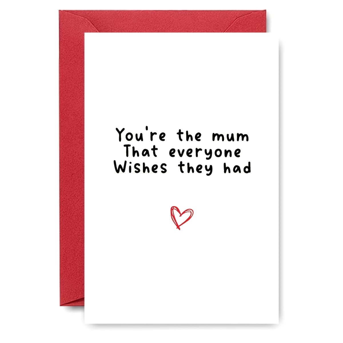 TEMU Mother's Day "you're The Mum That Everyone Wishes Had" Greeting Card With Envelope - Sweet Appreciation Card For Mom From Child -