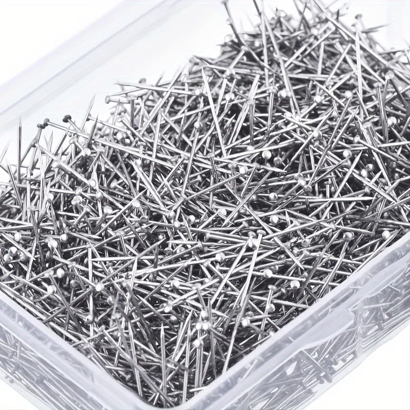 TEMU 2000 Stainless Steel Pins 0.6*26mm, Suitable For Sewing Draping, Sewing Office Additions Needles