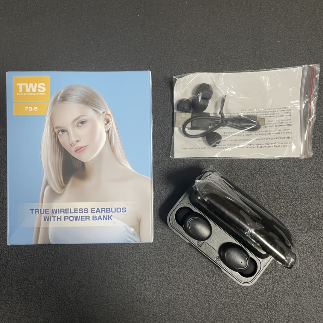 TEMU Wireless Earphones Touch Control Earphones Tws Earphones Hifi Stereo High-definition Calling Earphones Battery Capacity Digital Display With Built-in Microphone