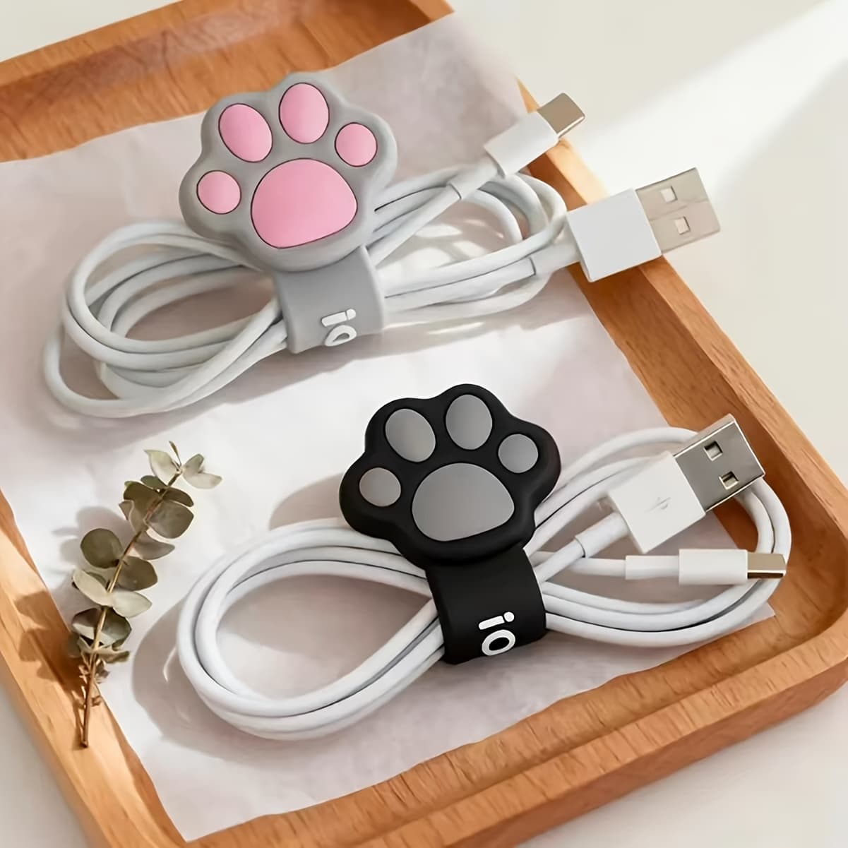 TEMU Set Of 6 Spiral Winders Shaped Like Cartoon | Sturdy Silicone Portable Wire Organizer | For Earphone Cables, Data Cables, And Charging Cables | Desktop Storage Additions