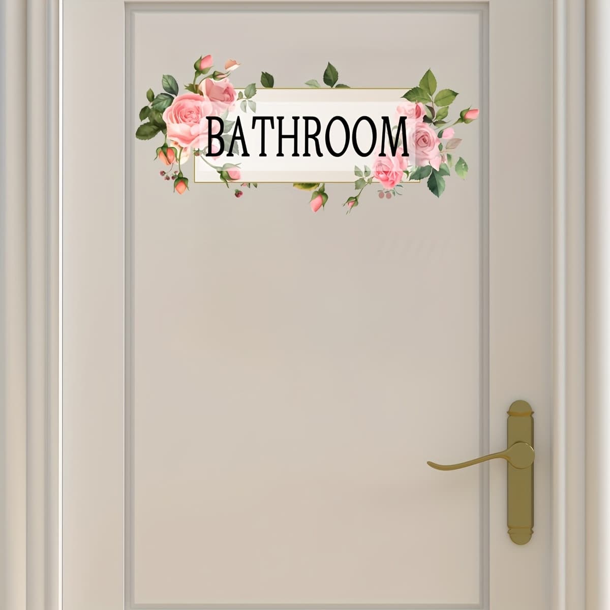 TEMU Wall Sticker, English Logo Bathroom Wall Sticker, Door Sticker, Toilet Decorative Wall Sticker, Room Decoration, Home Decoration Sticker, Background Wall Decorative Wall Sticker