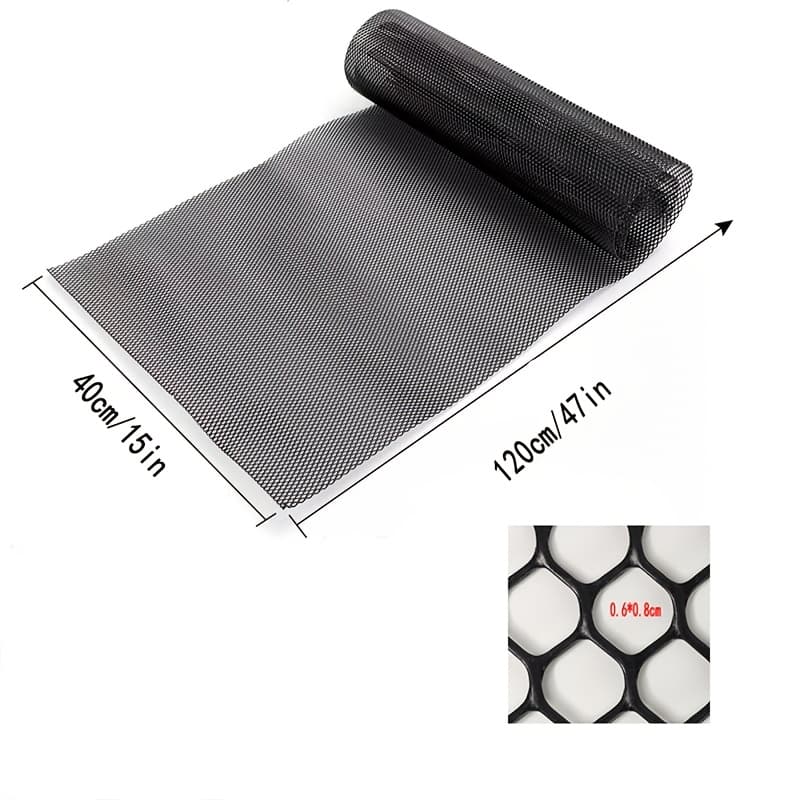 TEMU Abs Plastic Racing Honeycomb Bumper Vent Spoiler - 120cm X 4.96in Front Grille Mesh For Enhanced Airflow, Durable &