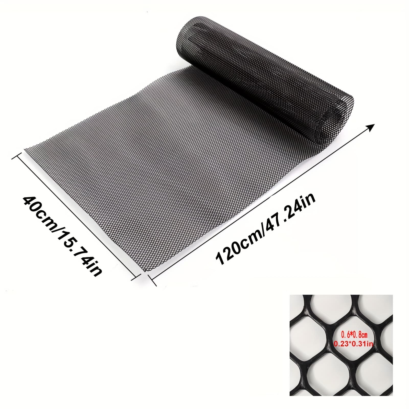 TEMU 1pc 120x40cm 3d Honeycomb Mesh Grille Spoiler - Aerodynamic Front Bumper Ventilation Grate, Polished Surface For Airflow & Style, Universal Fit For Cars (check Details For )
