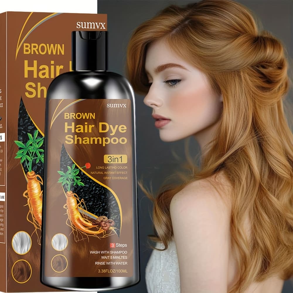 TEMU This Is A 3-in-1 Hair Dye Shampoo Made Plant, Providing Deep Moisture And Protection For Your Hair. -based Dye Is Gentle And Non-irritating, Offers Long-, And Effectively Covers Gray Hair