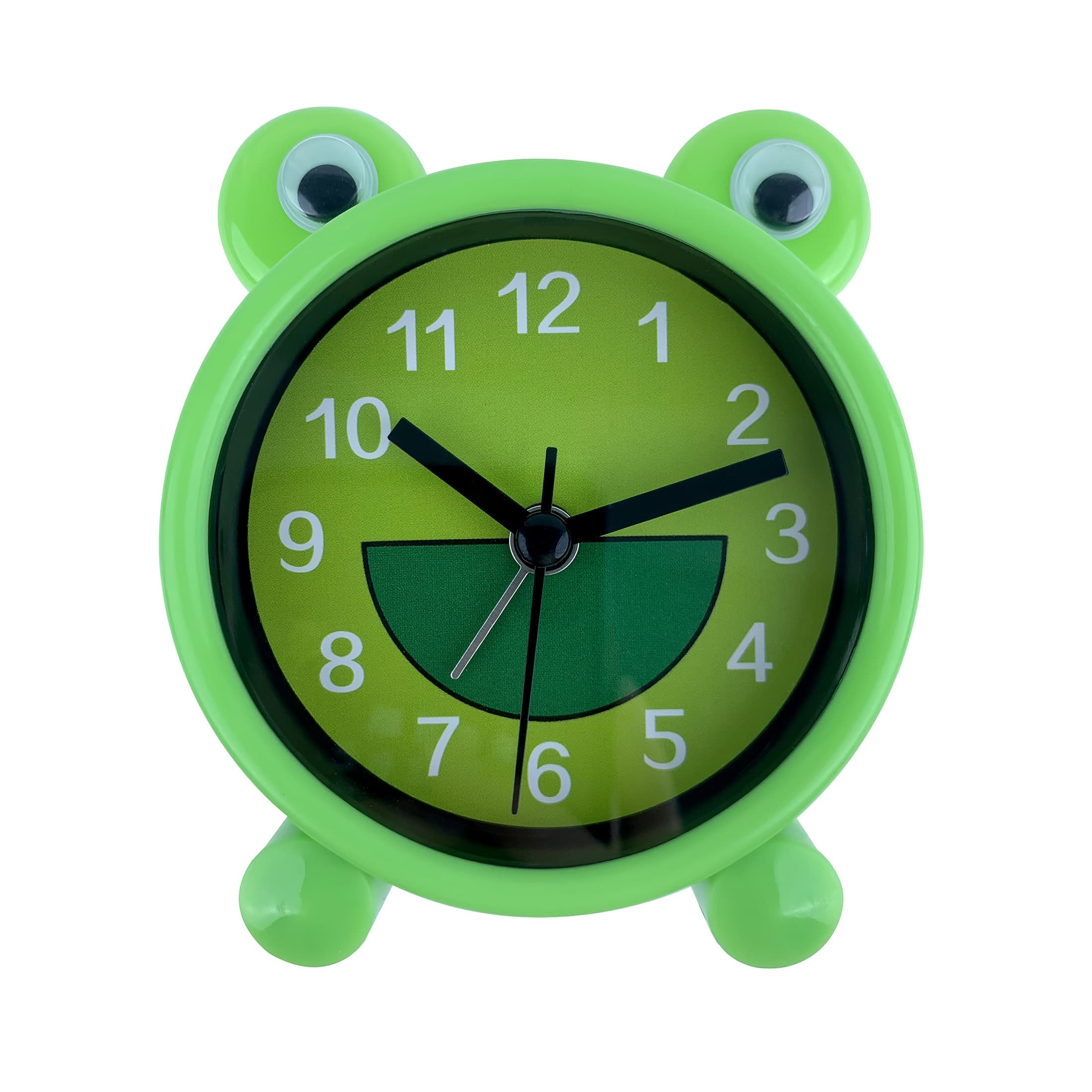 TEMU Frog Alarm Clock - Silent Bedside Clock With Quartz Movement, Cute Frog-shaped Bed Alarm Suitable For Room, School Desk Decor, Aa Battery Powered (no Ticking Sound)