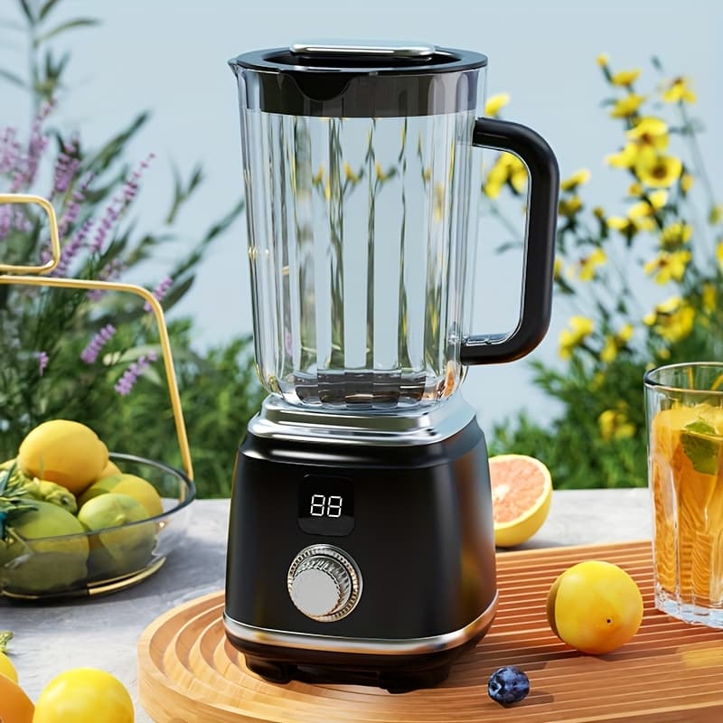 TEMU Multifunctional Blender Knob Juicer Multifunctional Usb Rechargeable Juicer With Digital Display - Perfect For Smoothies, & Fresh Fruit Drinks - Easy To Clean, Ideal For Home, Office, Travel