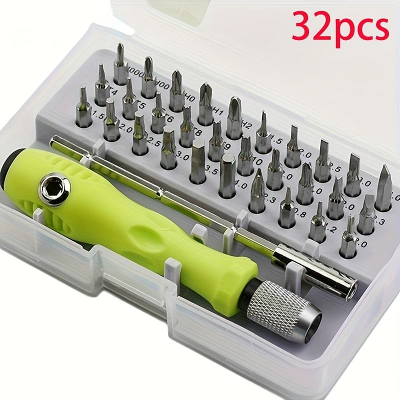 TEMU 32pcs Precision Screwdriver Set, Convenient To Carry - Mini Magnetic Screwdriver For Repairing Cars, Furniture, Smartphones, Cameras, And Small Tools
