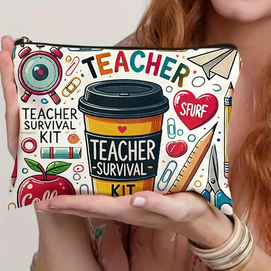 TEMU Cosmetic Travel Bag, Zippered Makeup Pouch, Toiletry Bag, Pencil Case, Organizer Bag, Women's Clutch Storage Bag, Perfect Gift For , Teachers, And Exquisite Presents