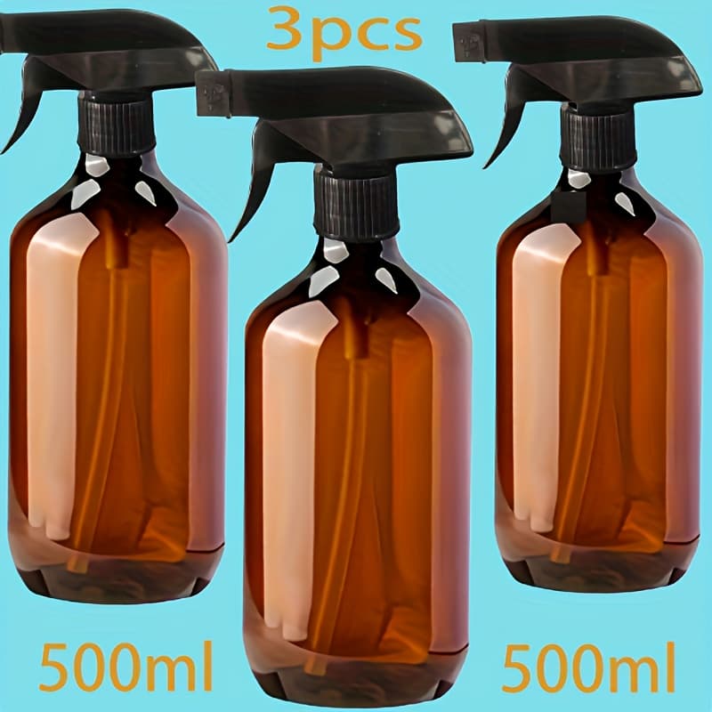 TEMU Set Of 3 Adjustable Hand Bottles, High-pressure Mist Sprayers, Reusable For Gardening, Cleaning, And Hairdressing