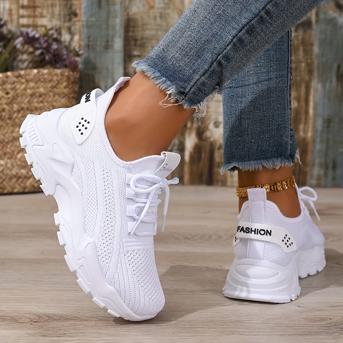 TEMU 2025 Summer New Arrival Women's Knit Running Shoes - Ultra-breathable Lightweight Low-top With Soles | Hand-washable Summer Outdoor Sneakers