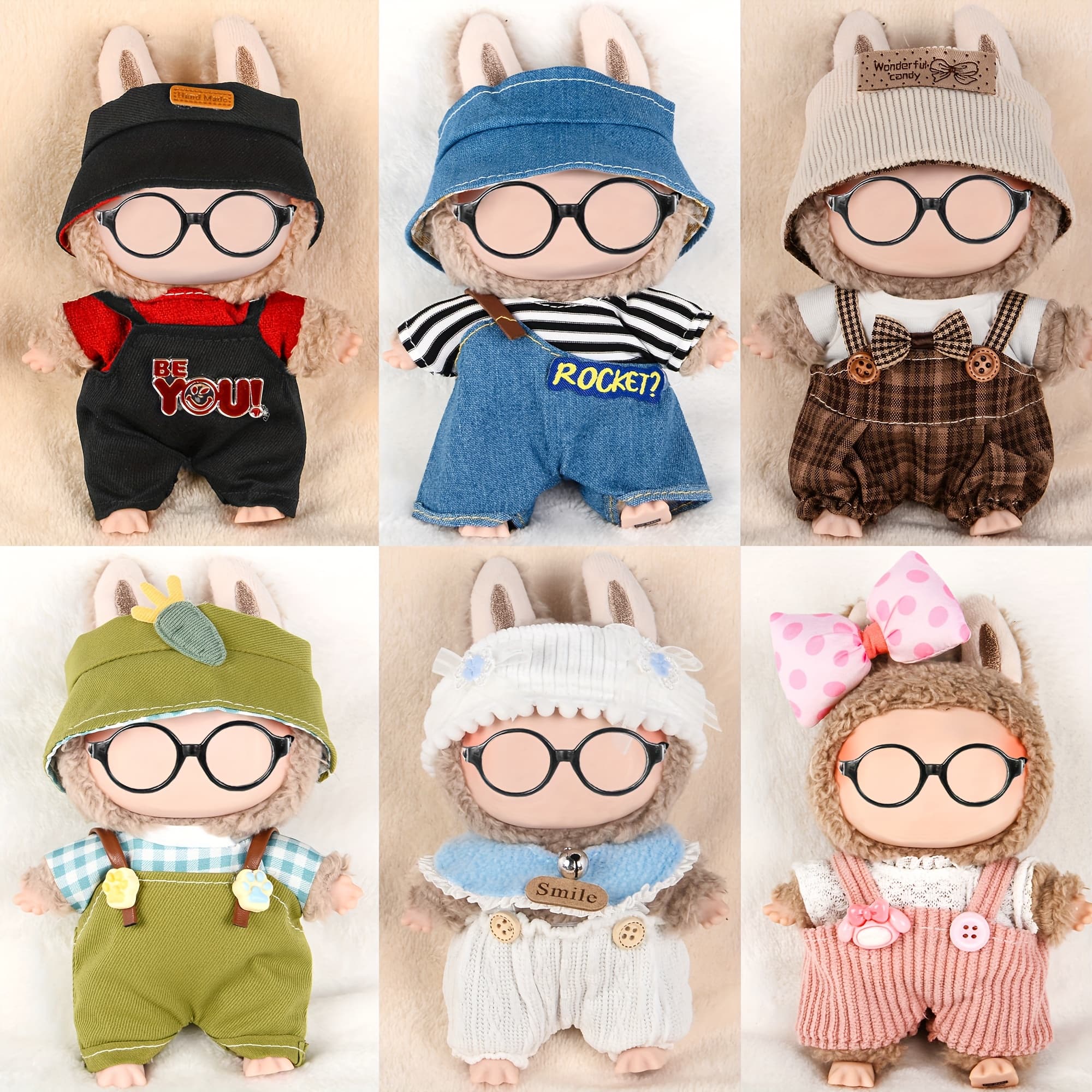 TEMU A Set Of 6 Outfits Suitable For Dolls With A Height Of 17 Centimeters (excluding And Glasses)