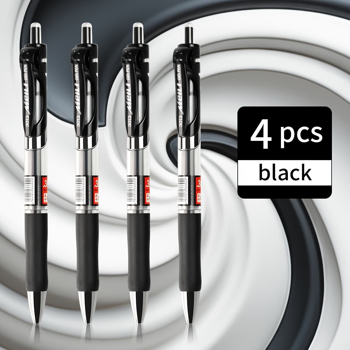 TEMU Wuqiannian Gel Ink S 4/8 Pack - Ultra Fine 0.38mm Point, Quick Drying, Ergonomic Grip, Large Capacity Black Ink For Smooth Writing - Perfect For Students And Office Use