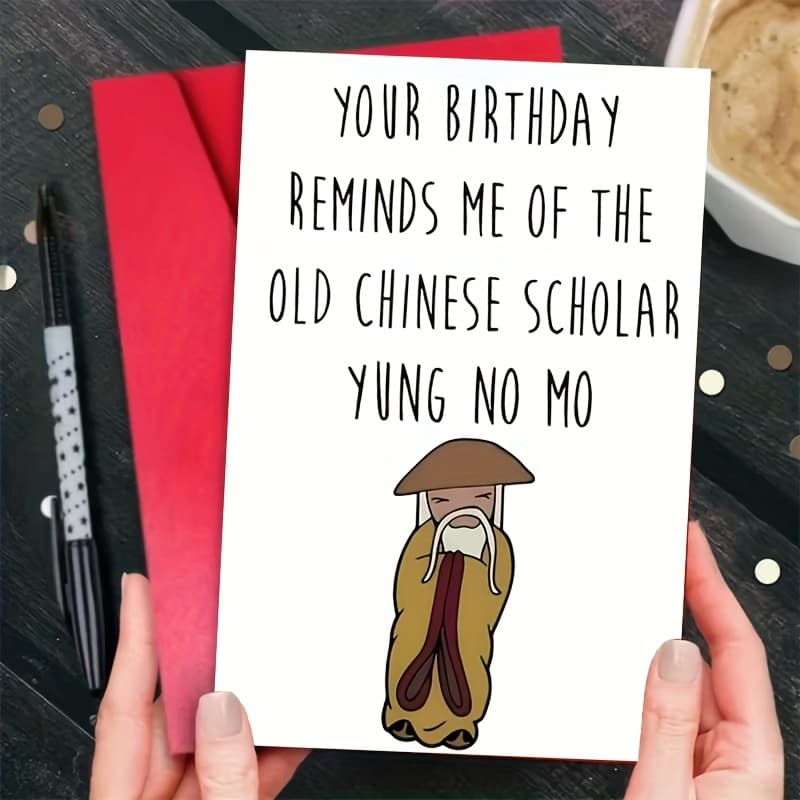 TEMU Humorous Birthday Greeting Cards With Matching Envelopes (4.72 Inches By 7.09 Inches), Featuring Creative And , Perfect Gifts For And For