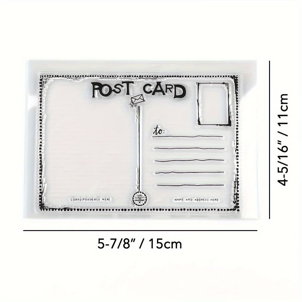 TEMU Postcard Clear Stamps For Diy Craft Making Card Photo Album Scrapbooking Decoration,transparent Stamps Template Mould Art Decoration