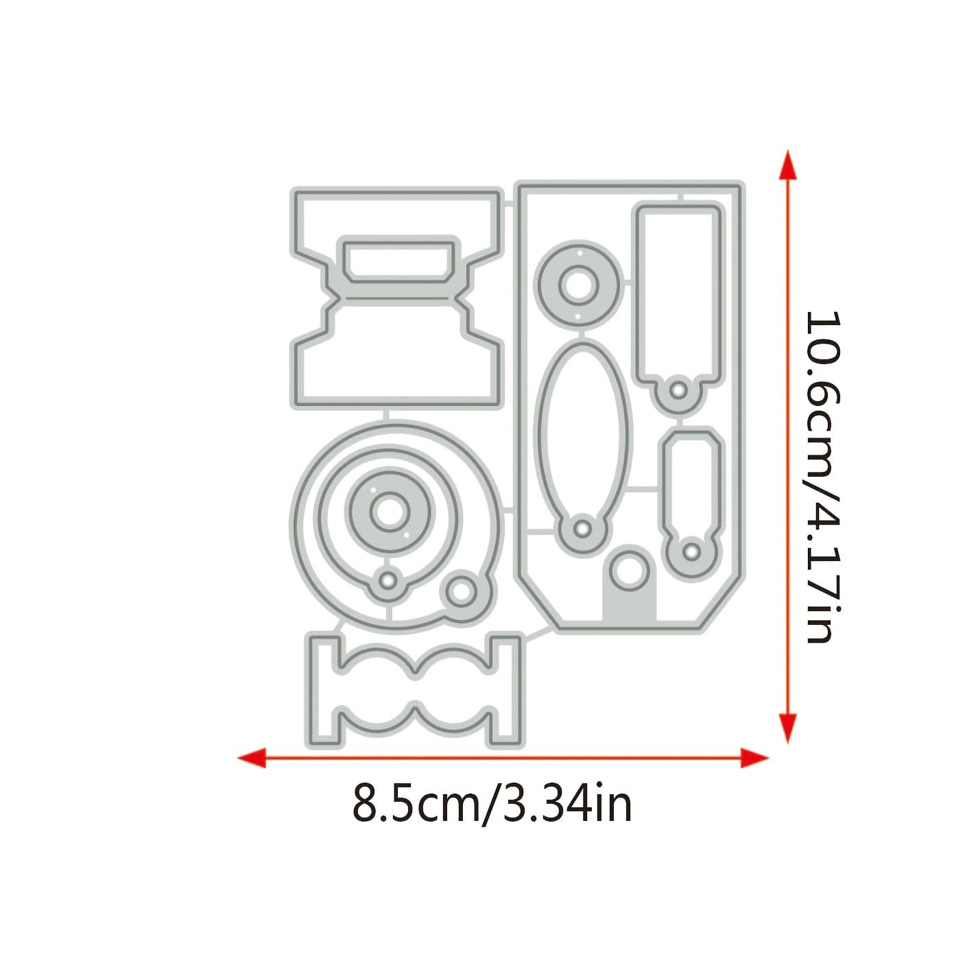 TEMU 1pc Metal Cutting Dies Label Paper Craft Knife Mould Blade Punch Stencils Dies