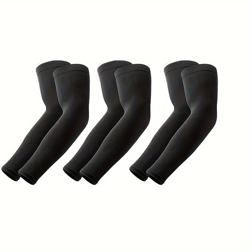 TEMU 3 Pairs Cooling Arm Sleeves - Breathable , Upf Sun Protection, Stretchable & Suitable For All-, Cycling, Gym, Outdoor Activities For & - Shield For, Training, Warm Weather