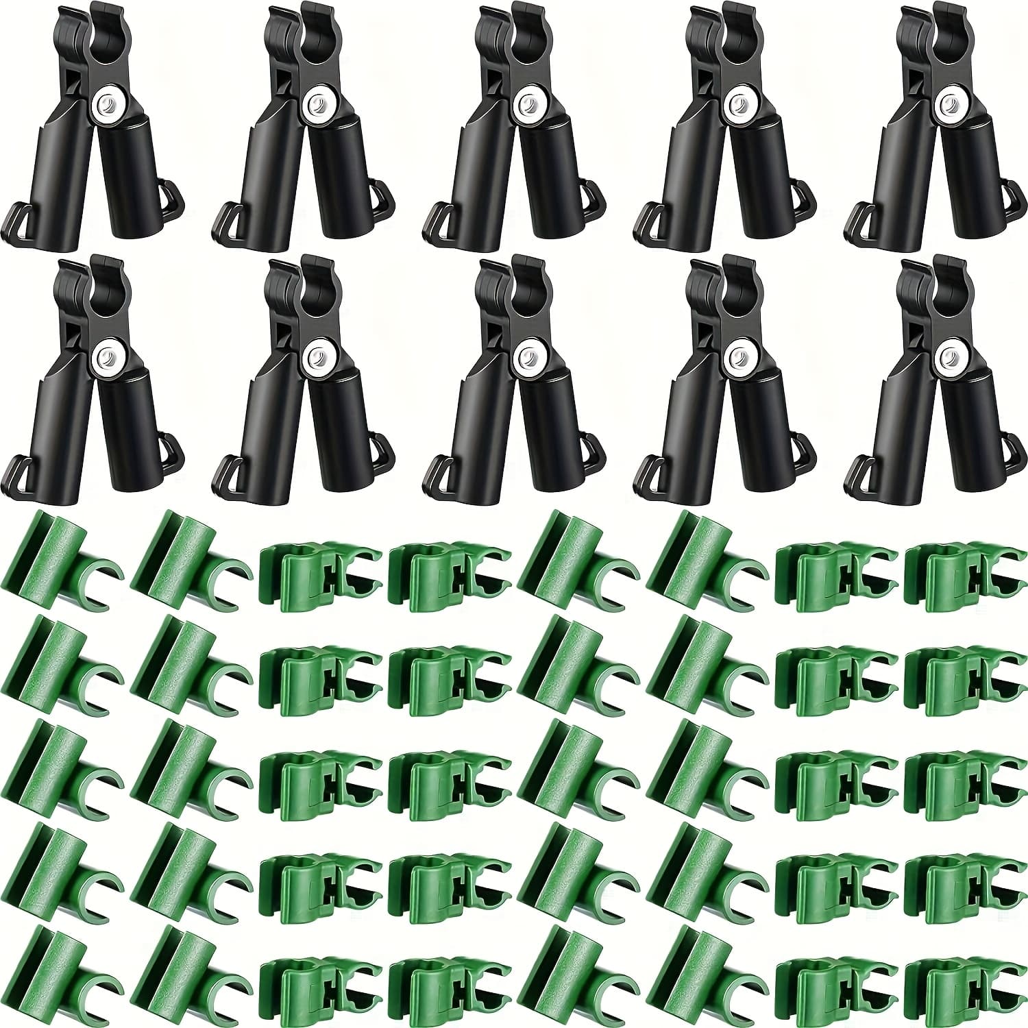 TEMU 50/70pcs Adjustable Plant Trellis Connector Clip Plastic Plant Connector Stakes Garden Plastic Connectors Type A Connecting Clip Suitable For Gardening Metal Steel Plant Support (50pcs, 11 Mm)