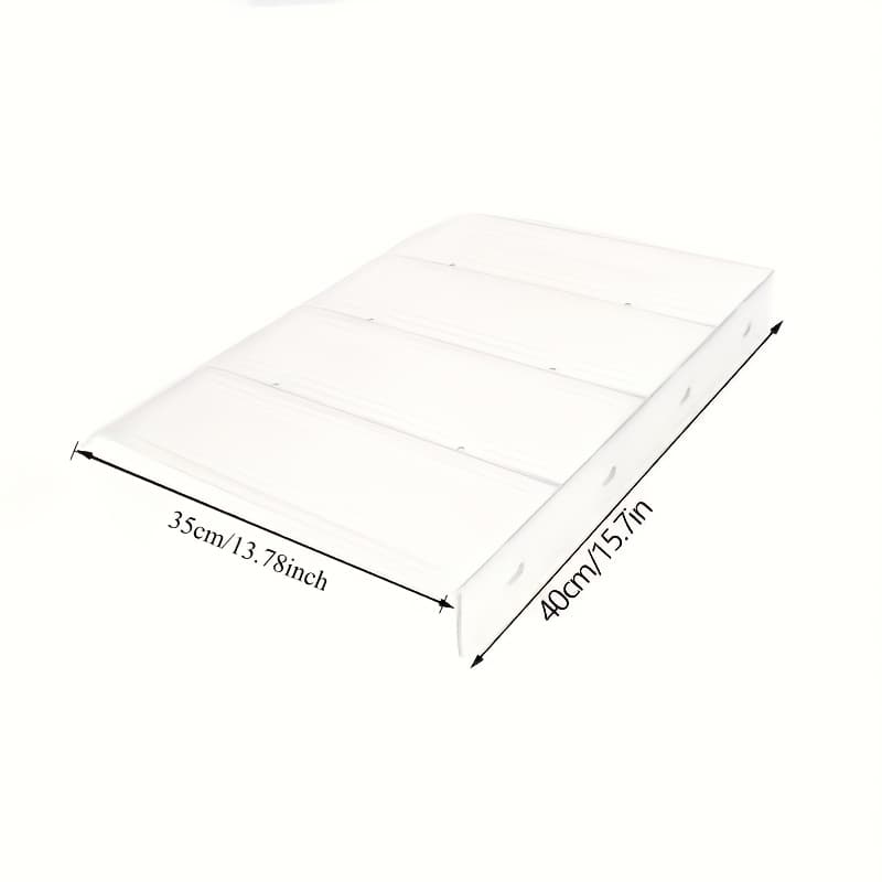TEMU 1x Durable Transparent Plastic Front Door Canopy- Transparent, Waterproof Roof Window Sunshade Cover, Outdoor Balcony And Entrance Invisible Snow And Rain Protection,