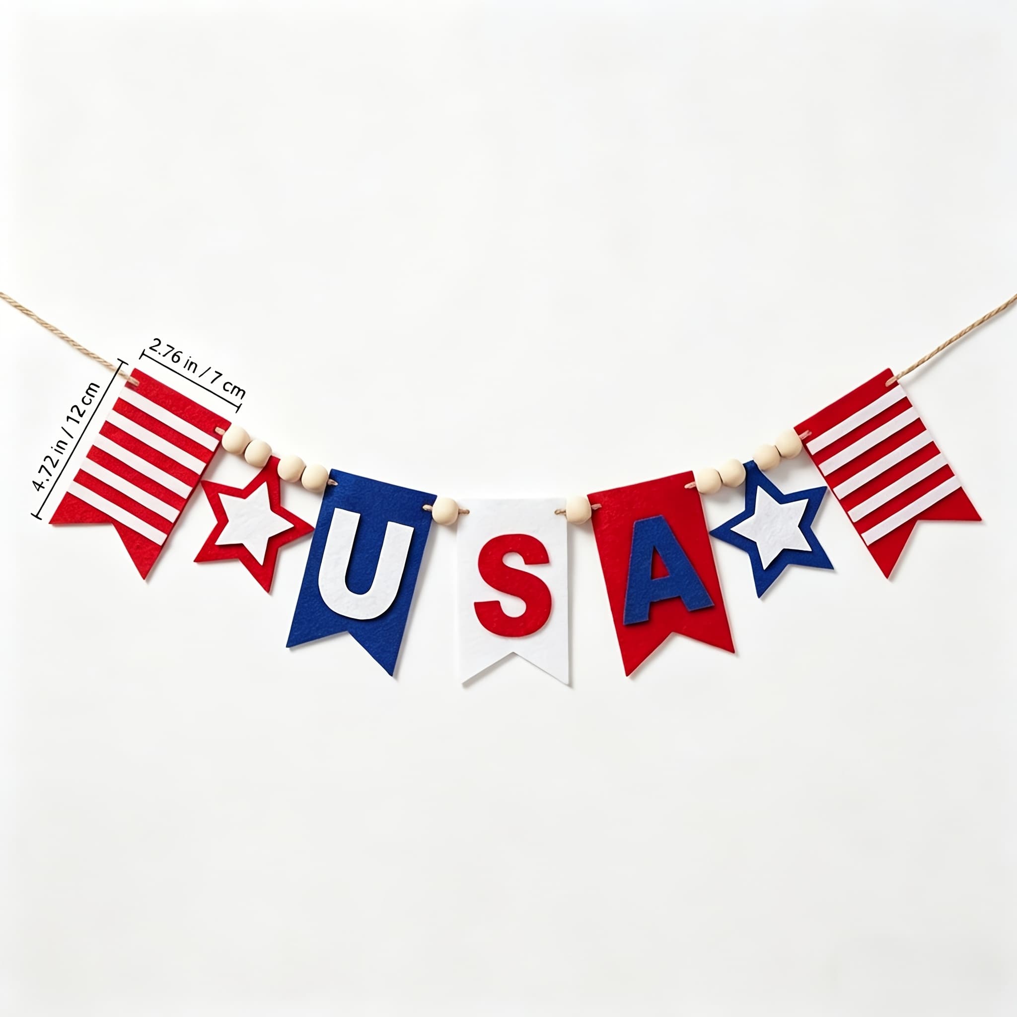 TEMU 250th Anniversary Of U.s. Patriotic Banner, Red, White, And -spangled Design, American Flag-style Felt Banner, Perfect For 250th Day And Party Supplies