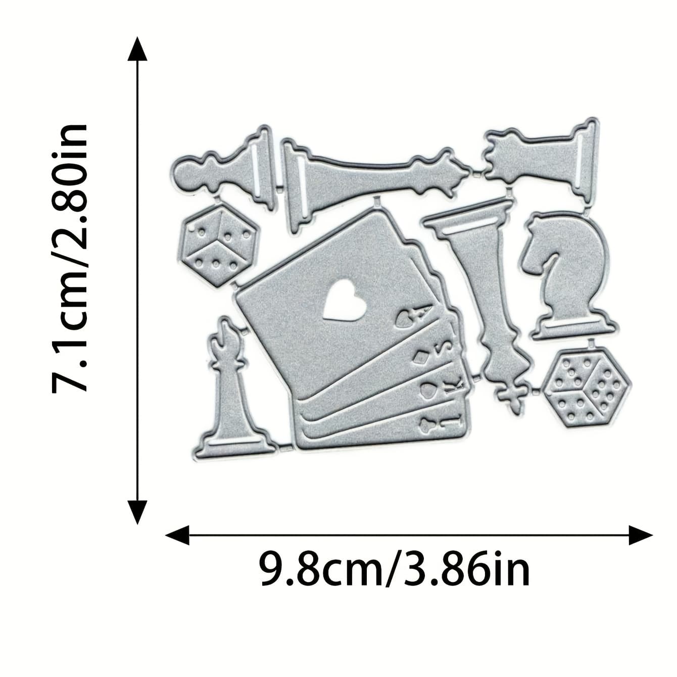 TEMU Chess Chess Template Cut Card Making Graphics Metal Cutting Mold Set - Professional Template, Hand Greeting Card Tool & Home Decoration Craft Kit For Festive Items