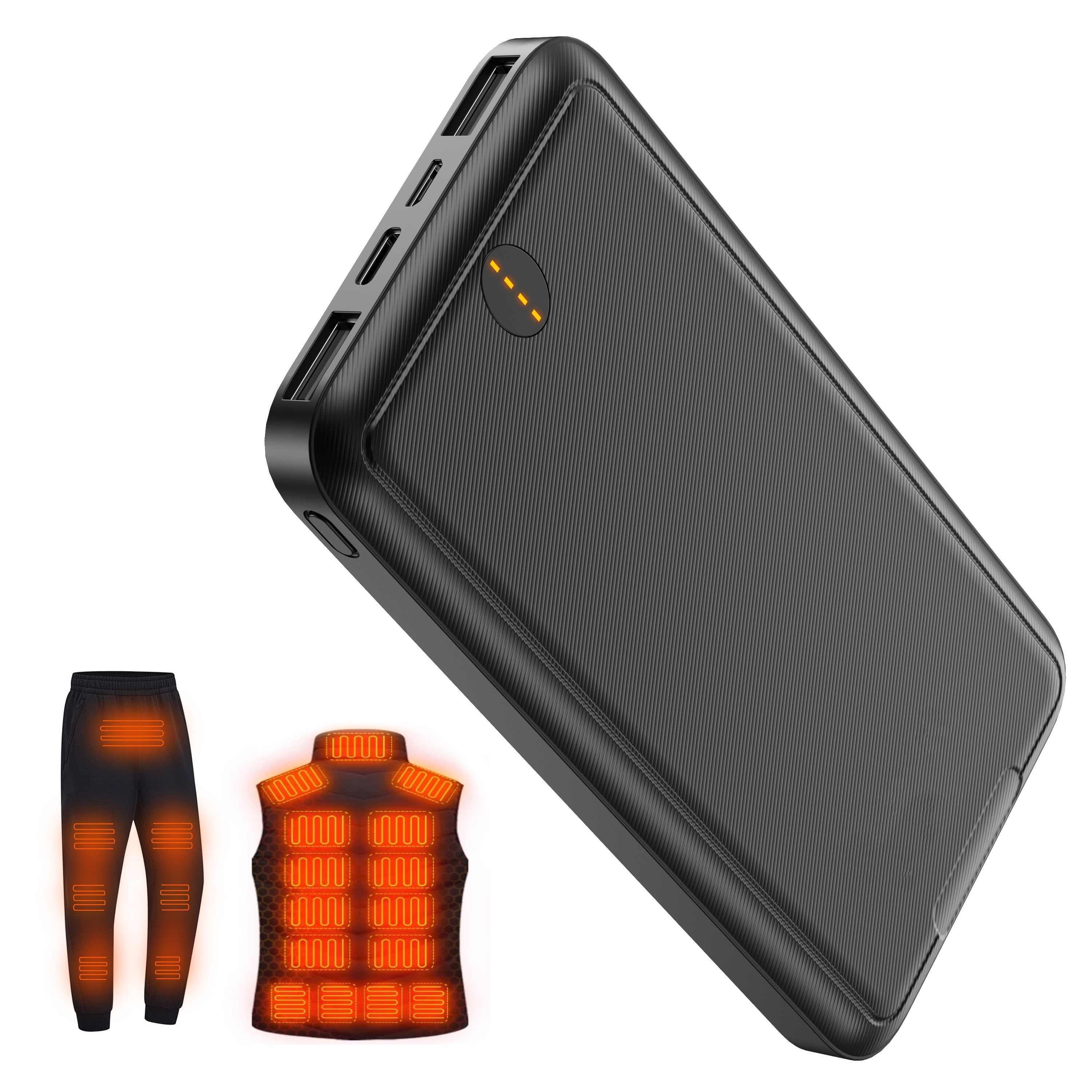 TEMU 5v 2a Power Bank Portable Charger 10000mah Battery Pack Portable Phone Charger, Outdoor Travel Essentials Portable Charger For Smartphones, Tablets, Heated Clothes., Etc. Gifts For Men Women.