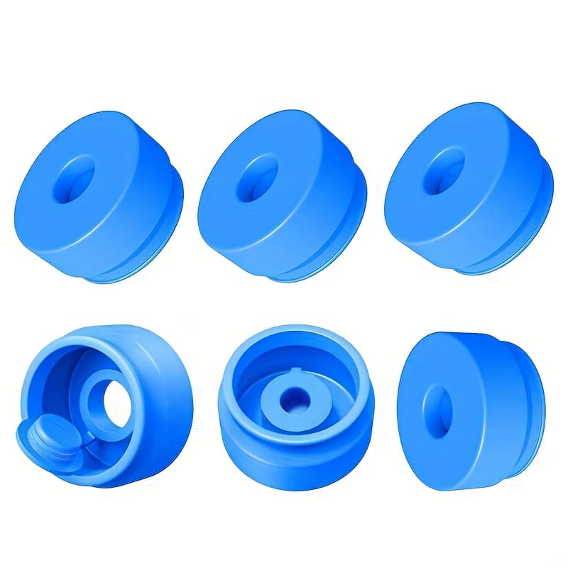 TEMU 3 & 5 Gallon Water Jug , Silicone Reusable Replacement , Non Spill Bottle Caps For 55mm Bottle Water Dispenser Caps, Lids For , Leak Fre