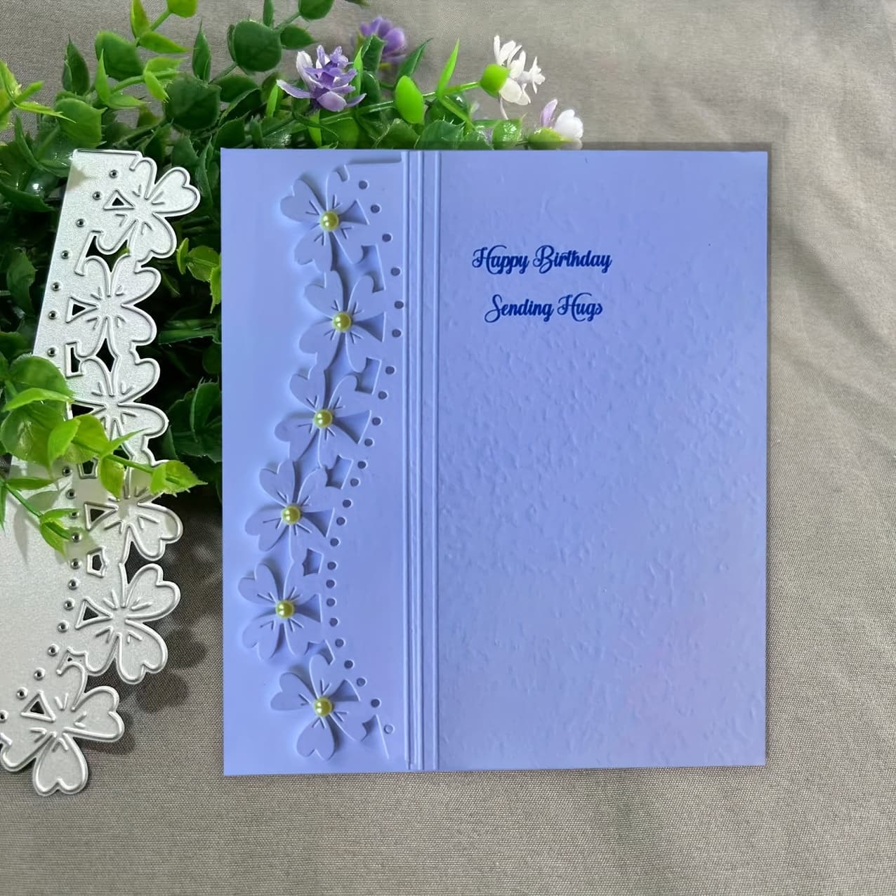 TEMU 1pc Flower Greeting Card Metal Cutting Dies, Diy Scrapbooking Embossing Stencil, Handmade Greeting Card Decoration Die Cutting Tool, Gift Card Making