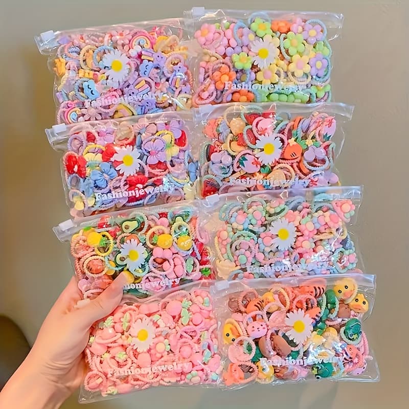 TEMU 40 Random Cute Headbands - Colorful Elastic Headbands For Ponytails And Braids, Cute Pencil Clip Hair Bands For Hair Accessories, Dresser Headband Accessories