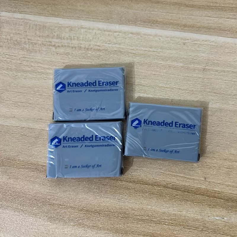 TEMU 3/6/12pcs, Gray, Kneaded Erasers For Artists, Gum Eraser, Art Eraser, Kneadable Erasers, Moldable Eraser, Art Erasers For Drawing, Artist Eraser, Drawing Erasers, Art Gum Eraser