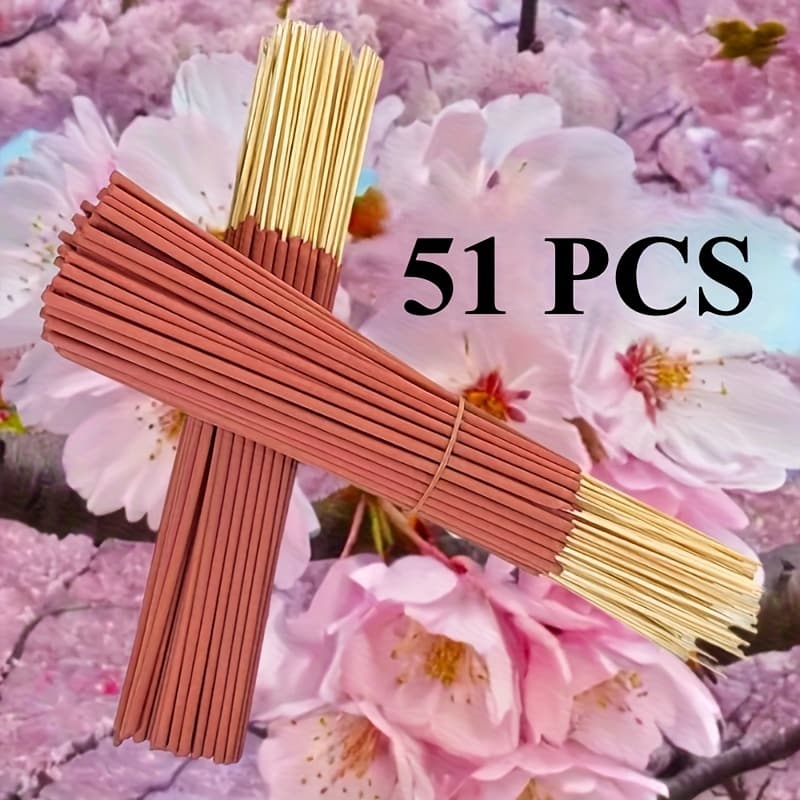 TEMU 51/149pcs - Cherry Stick, 8.66 Inches Long | Wood Material | | Suitable For Home, , Tea Room, And Meditation | Festival Series: Christmas, Thanksgiving, 's Day, New Year's Day, Etc