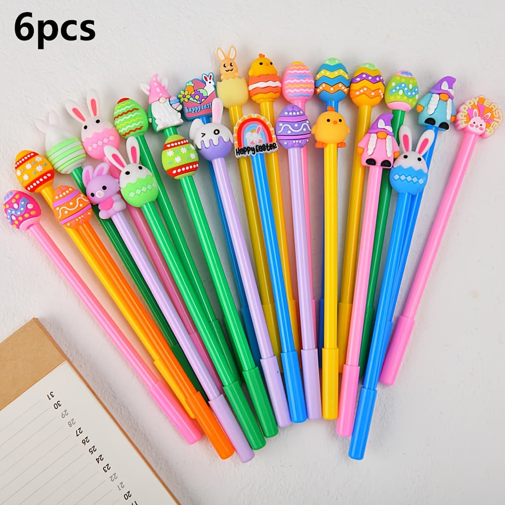 TEMU Random 6pcs High-value Neutral Pen, 0.5mm Refill Design, Easy High-value Neutral Pen, Suitable For Back-to-, Daily Use, Office. A Good Back-to-school Gift
